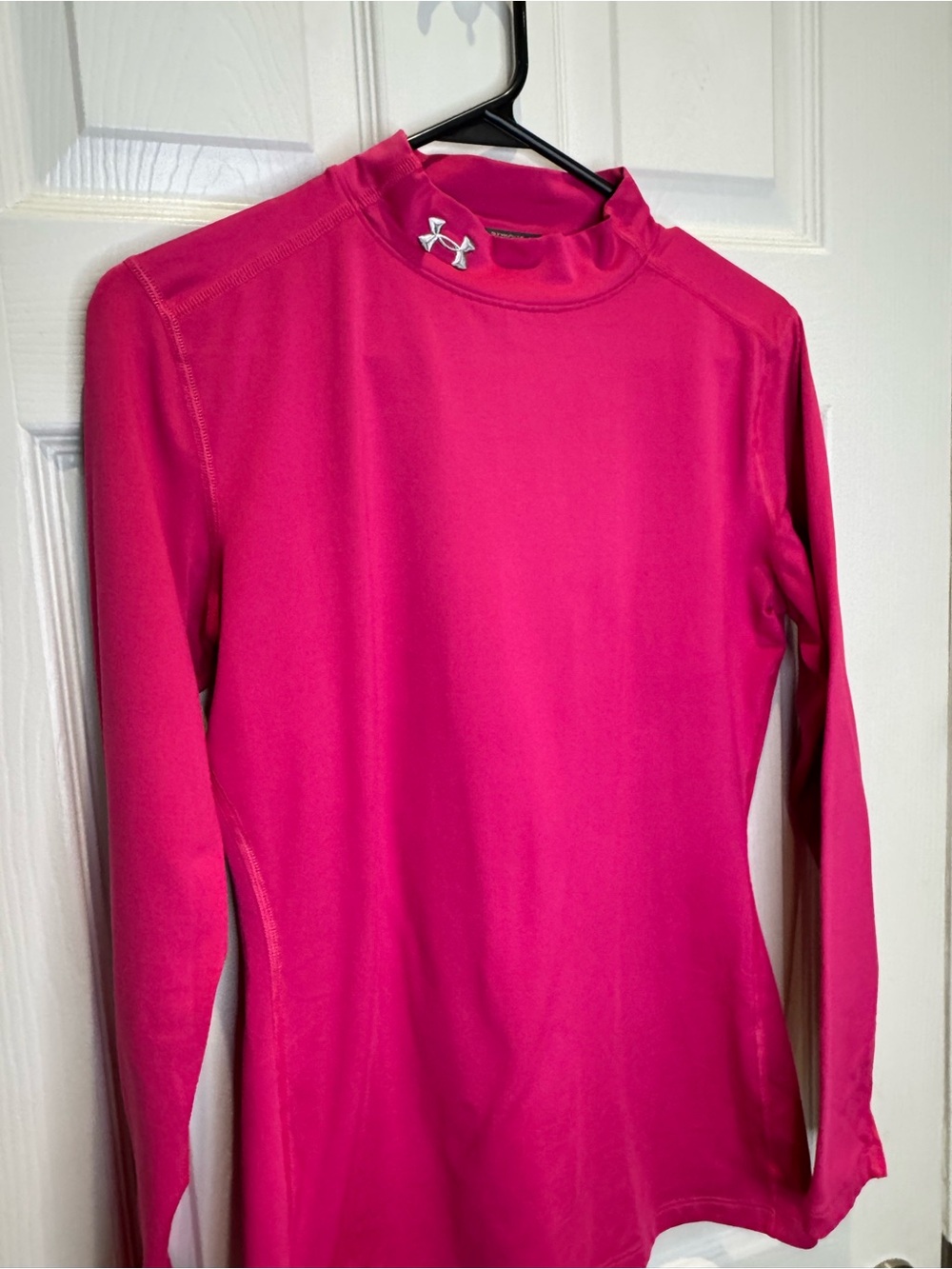 Under Armour Women's Large Coldgear Mock Long Sleeve Pink - Picture 4 of 7